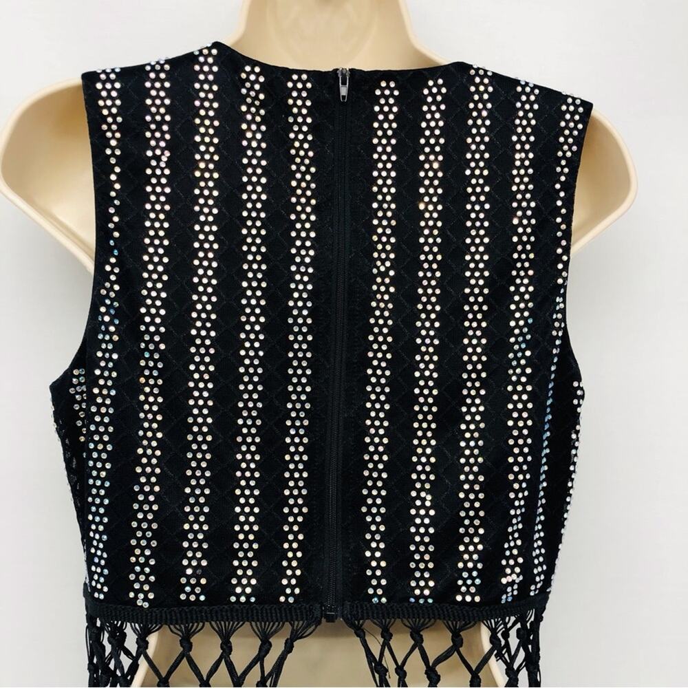 Banjul Black Rainbow Bling Fringe Top - Picture 9 of 16